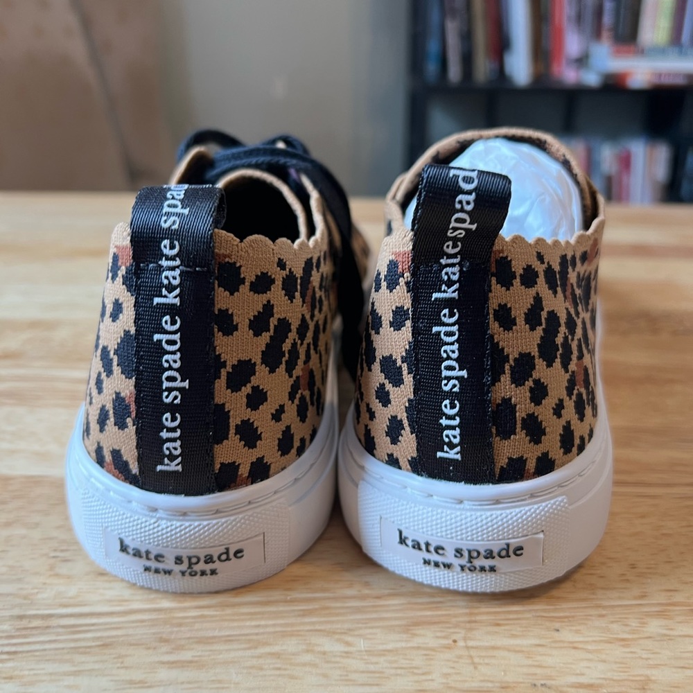 New in Box Kate Spade Abbie Leopard Print Sneakers - 9.5 but run large
